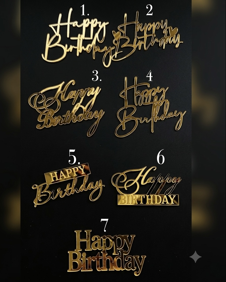 Topper happy birthday 